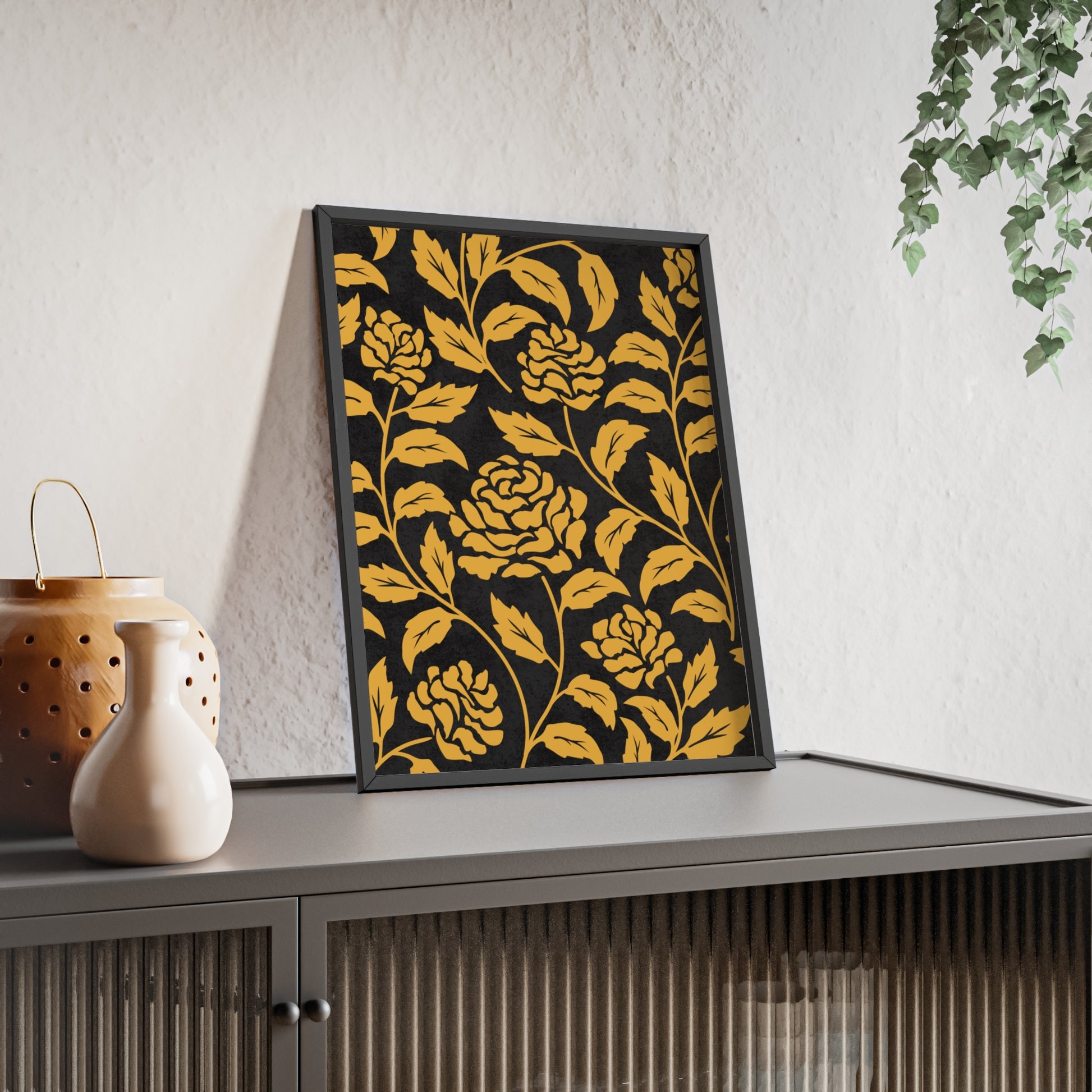 Vintage Floral Wall Art with Wooden Frame, Home Decor, Gift for Her, Room Aesthetic, Rustic Wall Art, Birthday Present