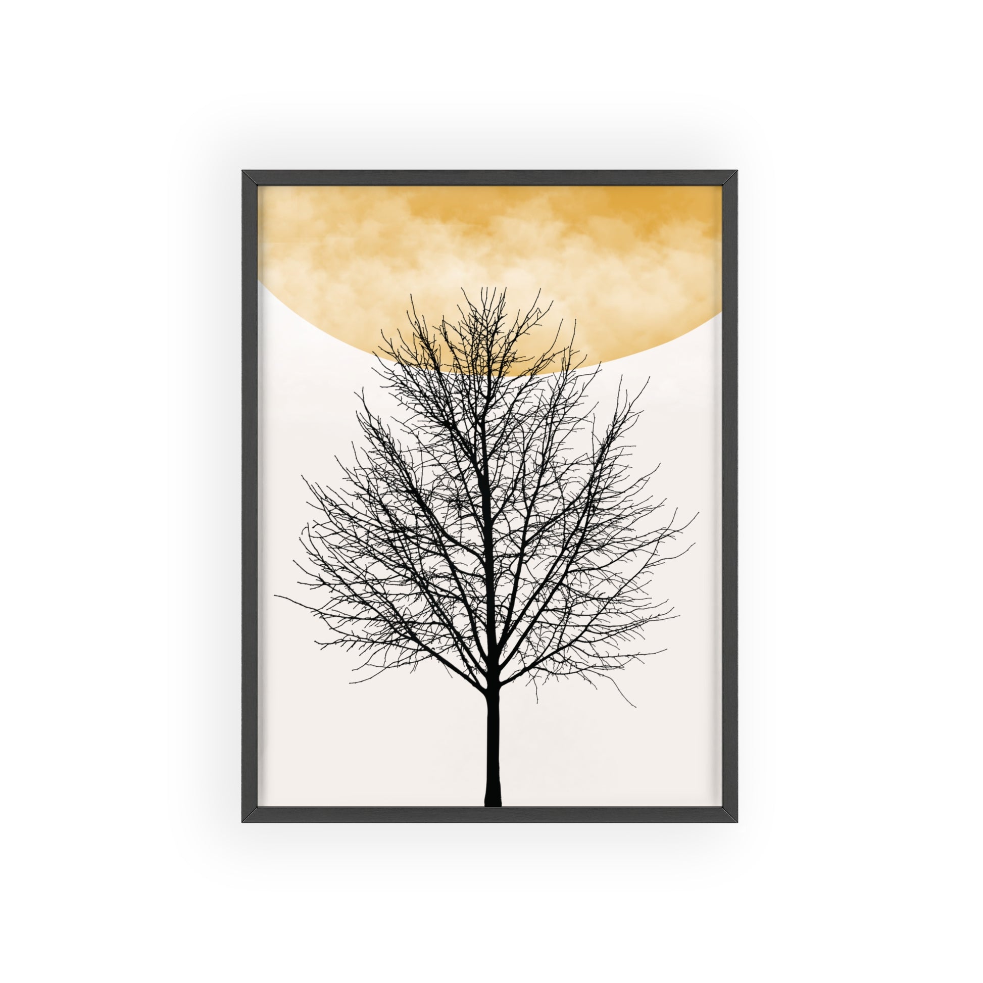 Nature-Inspired Framed Poster - Minimalist Tree Art, Wall Decor, Home Office, Gift Idea, Modern Aesthetic