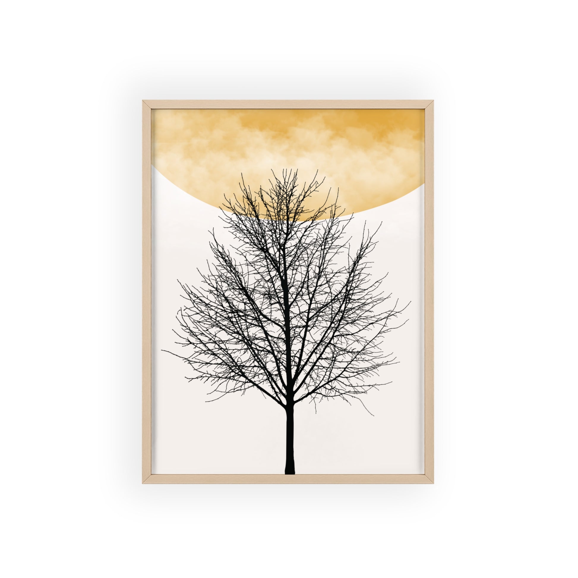 Nature-Inspired Framed Poster - Minimalist Tree Art, Wall Decor, Home Office, Gift Idea, Modern Aesthetic