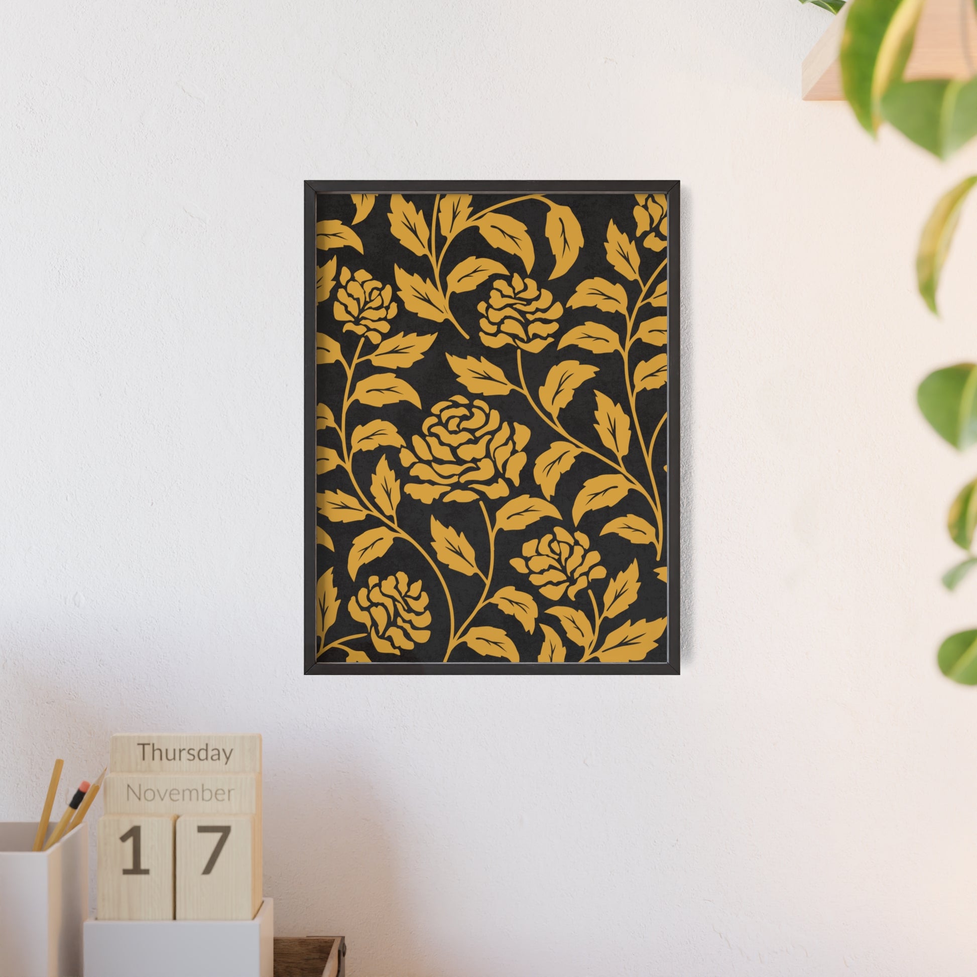 Vintage Floral Wall Art with Wooden Frame, Home Decor, Gift for Her, Room Aesthetic, Rustic Wall Art, Birthday Present