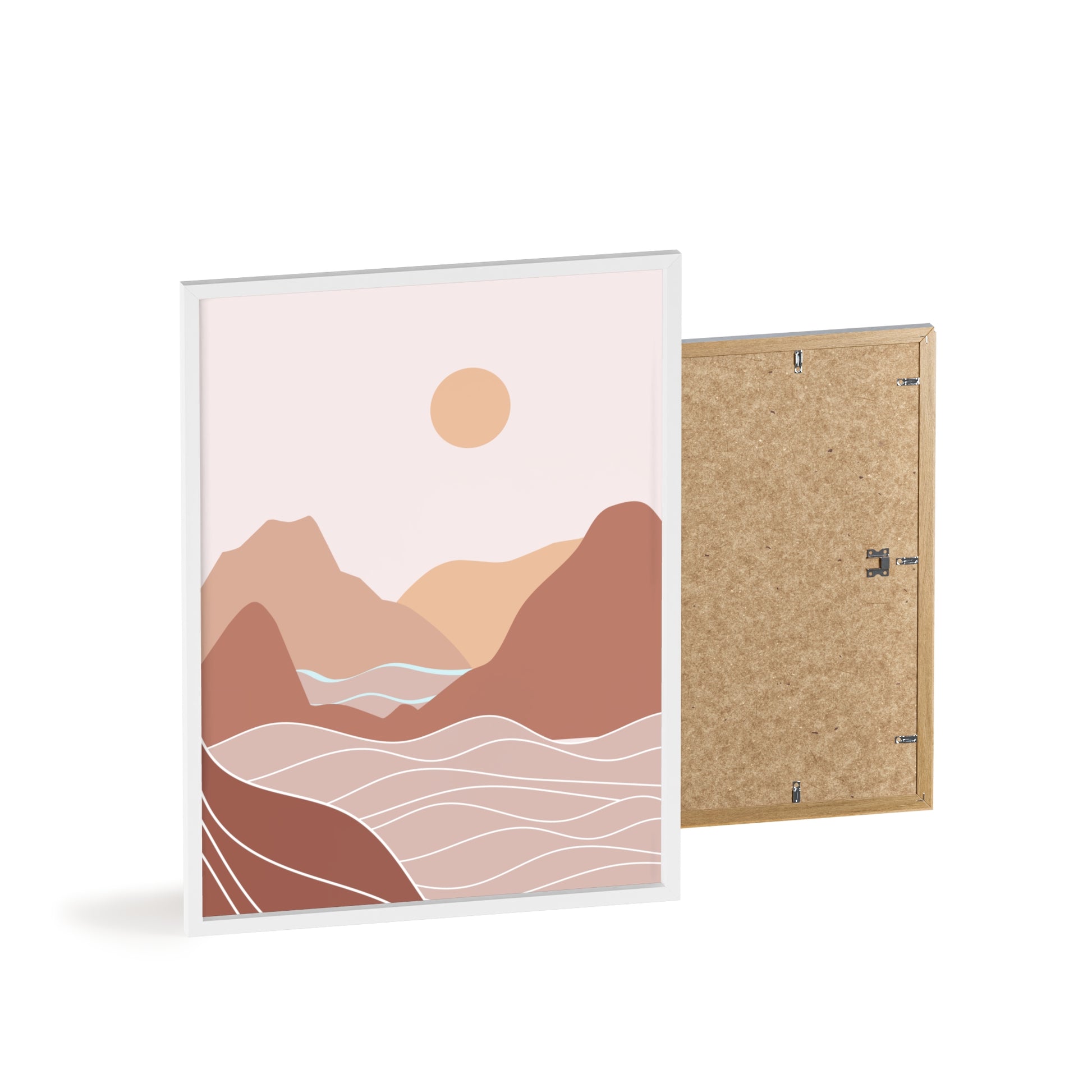 Serene Landscape Poster with Wooden Frame | Wall Art, Home Decor, Nature Print, Gift Idea, Minimalist Decor
